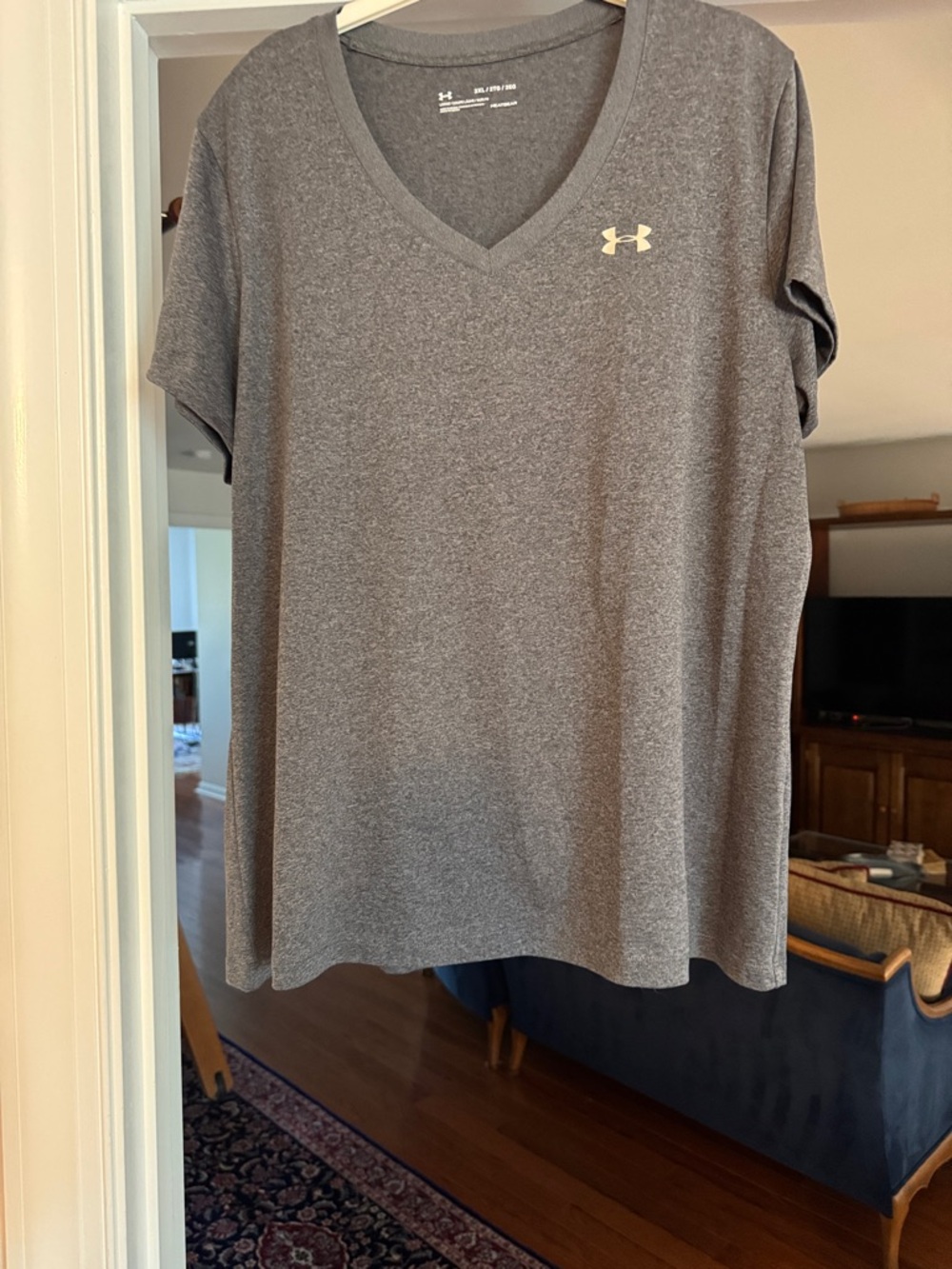 Under Armour Women’s Gray V-Neck Athletic Tee